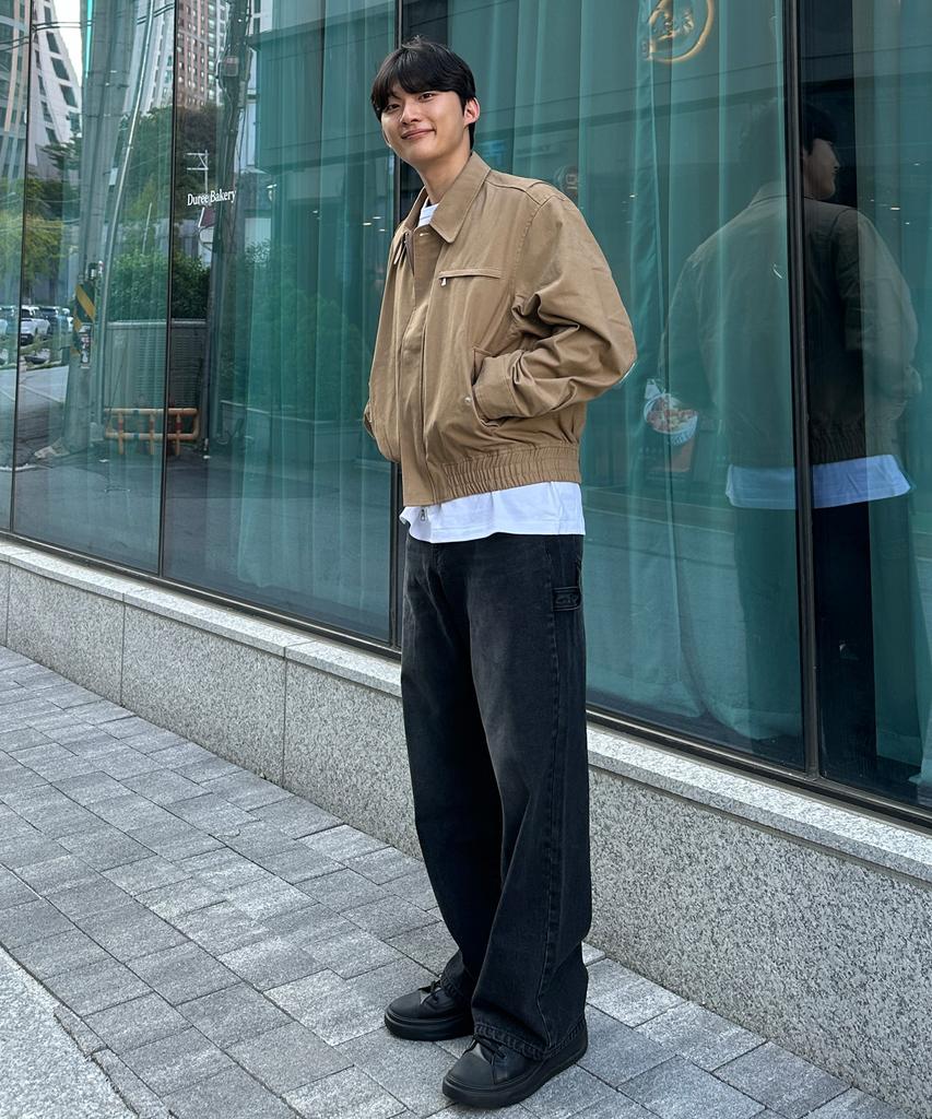 Kiimuir Loose Fit Collared Jacket_Khaki Beige