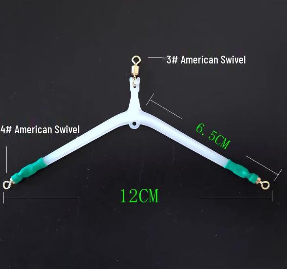 Luminous Plastic Forked Rig Holder for Long Cast Sea Fishing - White Berry & Yellow Croaker Line Divider.