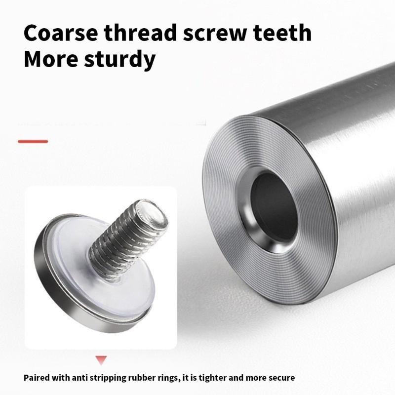  4pcs Sturdy Stainless Steel Mirror Anchors Suitable for Various Thicknesses