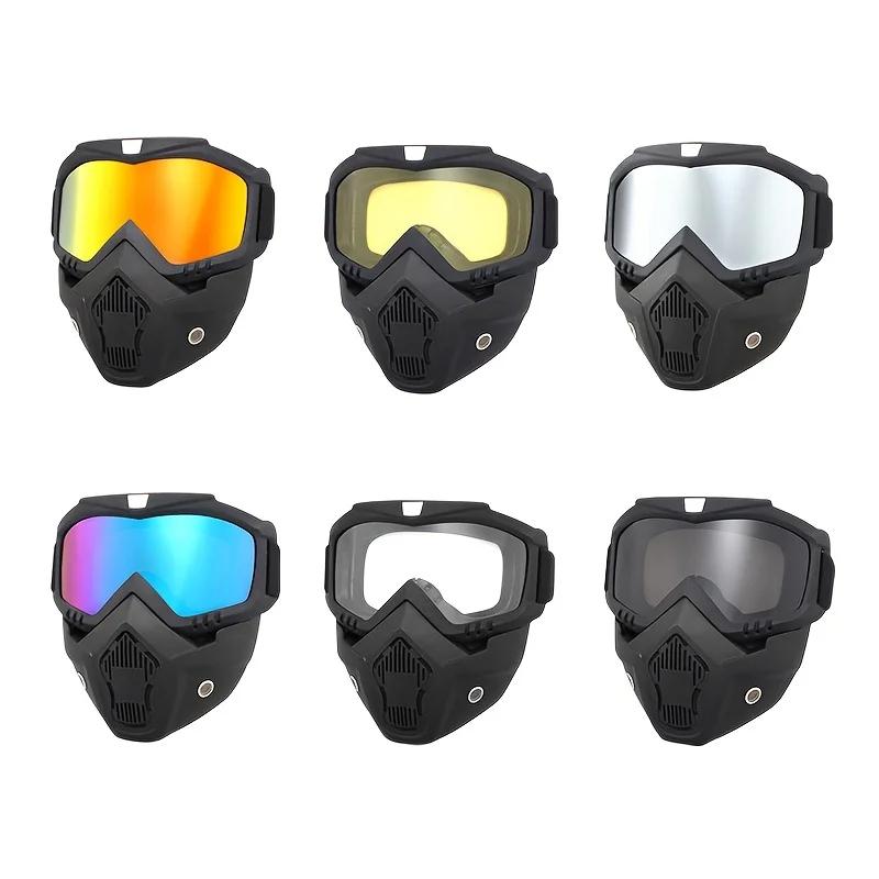 1 piece of detachable mask goggles outdoor sports glasses suitable for driving cycling and outdoor activities