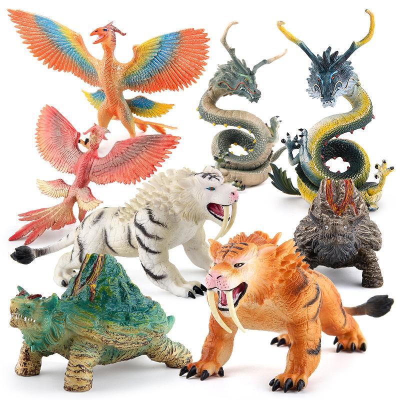 Crafted Beautifully Pvc Dragon Phoenix Mythical Creature Models Colors Assorted