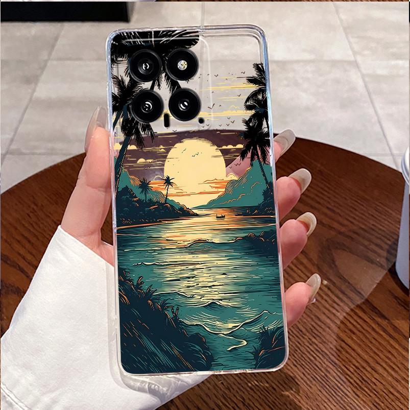 For Xiaomi Mi 14 / 14 Pro Clear Case Luxury Cute Love Rabbit Funny Ultra Slim TPU Silicone Soft Back Cover For Mi14 14Pro Casing