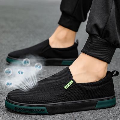 Herrenschuhe Sommer neue atmungsaktive Canvas-Schuhe lässige faule rutschfeste Sport-Freizeitschuhe
