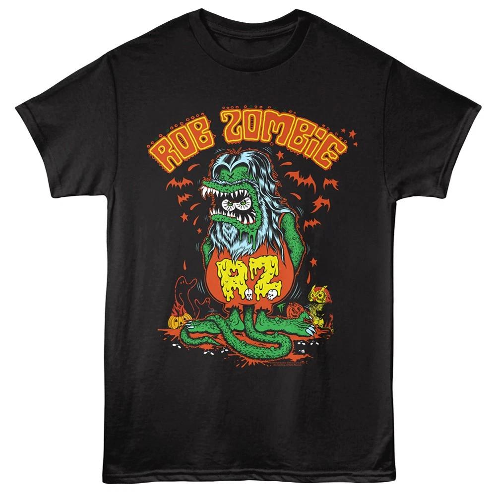 Rob Zombie Halloween Bats Rat Fink Men s T Shirt Shock Rock White Zombie XL
