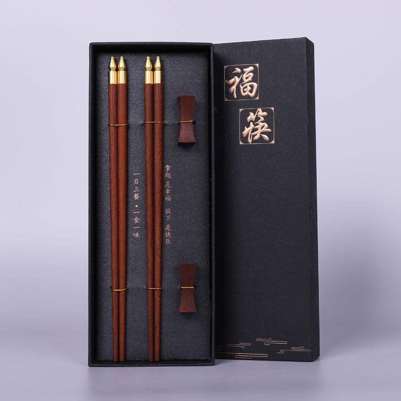Alta Qualidade Premium Sândalo Vermelho Natural Palitos de Chopsticks Embalagem Caixa de Presente Talheres Domésticos Conjunto de Talheres Palitos de Chopsticks Chineses