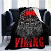The Vikings Ancient Scandinavian Norse Runes Topoare 3D Pătură moale Pătură ușoară de flanel