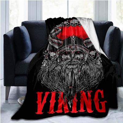 The Vikings Ancient Scandinavian Norse Runes Axes 3D Soft Throw Blanket  Lightweight Flannel Blanket