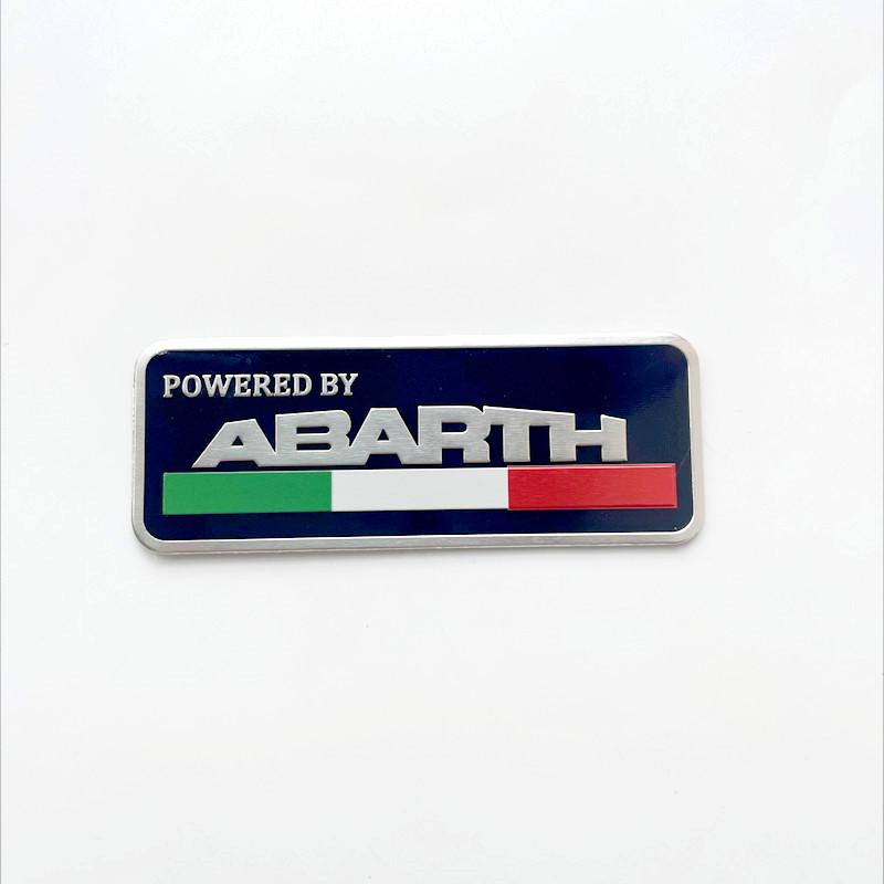 3D Aluminum Car Rear Trunk Fender Emblem Badge Sticker Decals for Abarth 500 124 Punto Ducato Palio Bravo Accessories