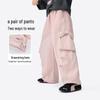 Girls' Summer Breathable Tapered Cargo Pants