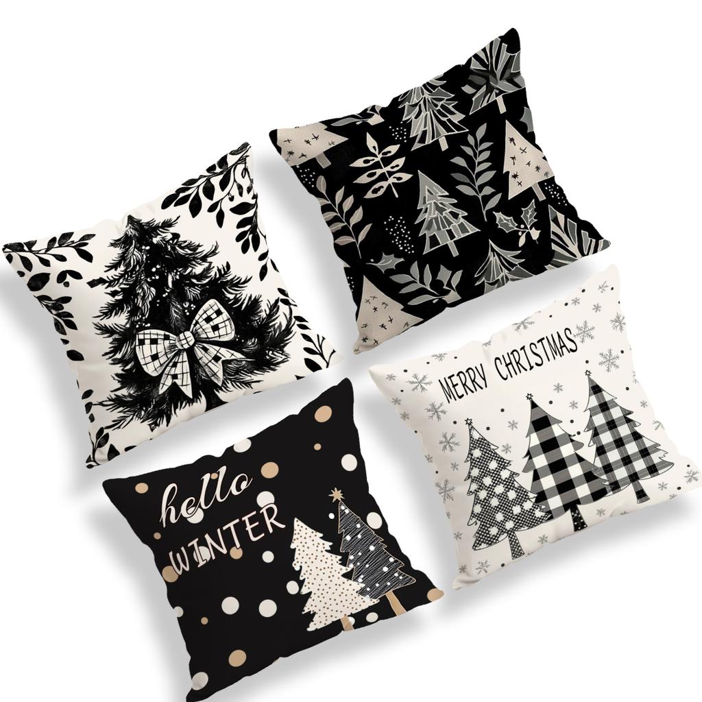 Christmas Tree Pillowcase Bedroom Sofa Cushion Cover 100% Polyester Living Room Cushion Pillowcase Home Decor