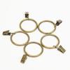 Metal Curtain Rings With Clips 25 Mm Interior Diameter Pack of 10 for Window Drapery Drapes Hanging, Divider Fabric, and Backdrops Display