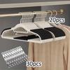 50 Sets (20 Hangers and 30 Clips), Heavy-duty Hangers for Wardrobes, Anti Slip and Durable, Multiple Colors