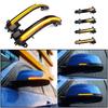 2Pcs Side Mirror Indicator Lamp ABS Flowing Water Blinker Flashing Light 13.5V Exterior Mirror Turn Signal Lamp Car Accessories