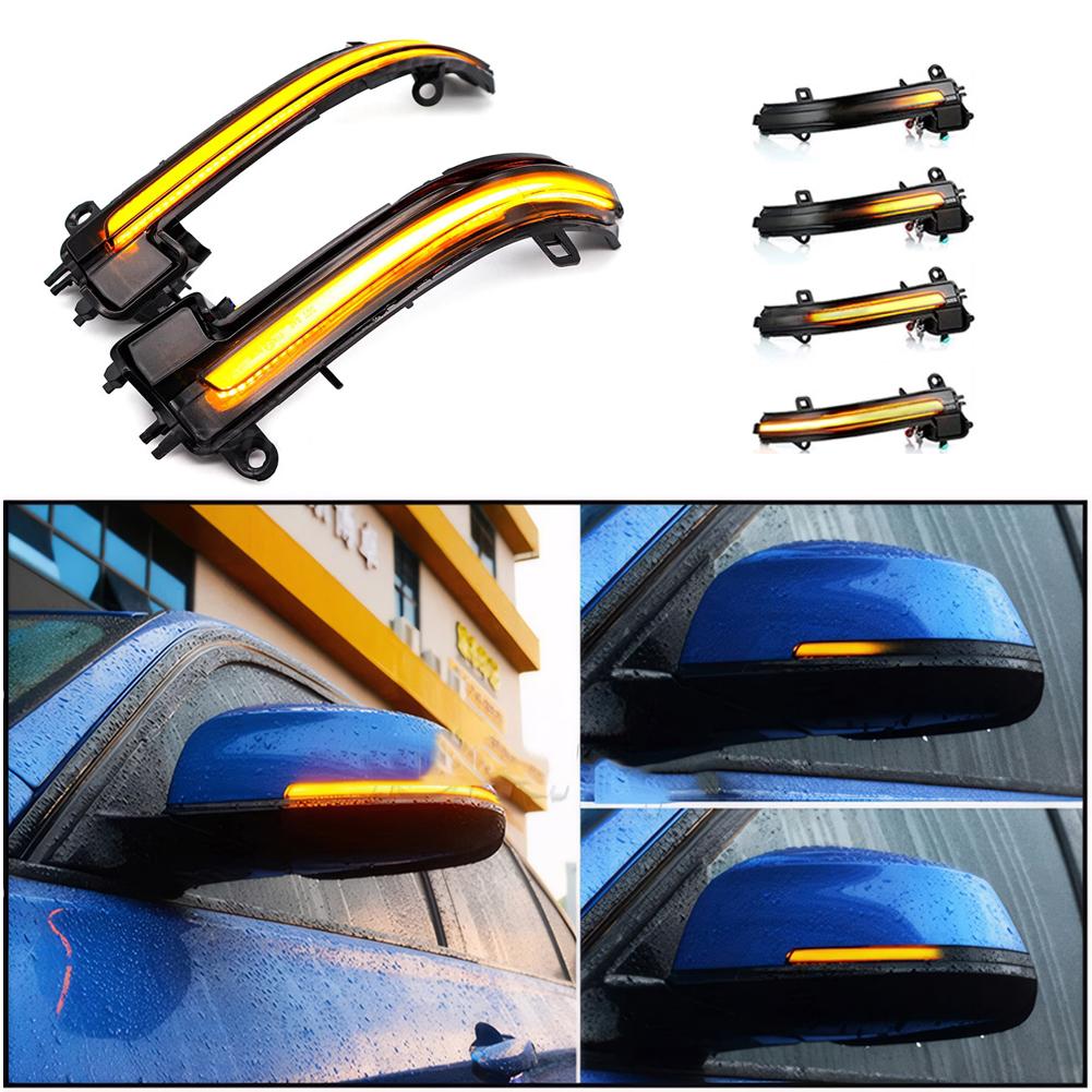 2Pcs Side Mirror Indicator Lamp ABS Flowing Water Blinker Flashing Light 13.5V Exterior Mirror Turn Signal Lamp Car Accessories