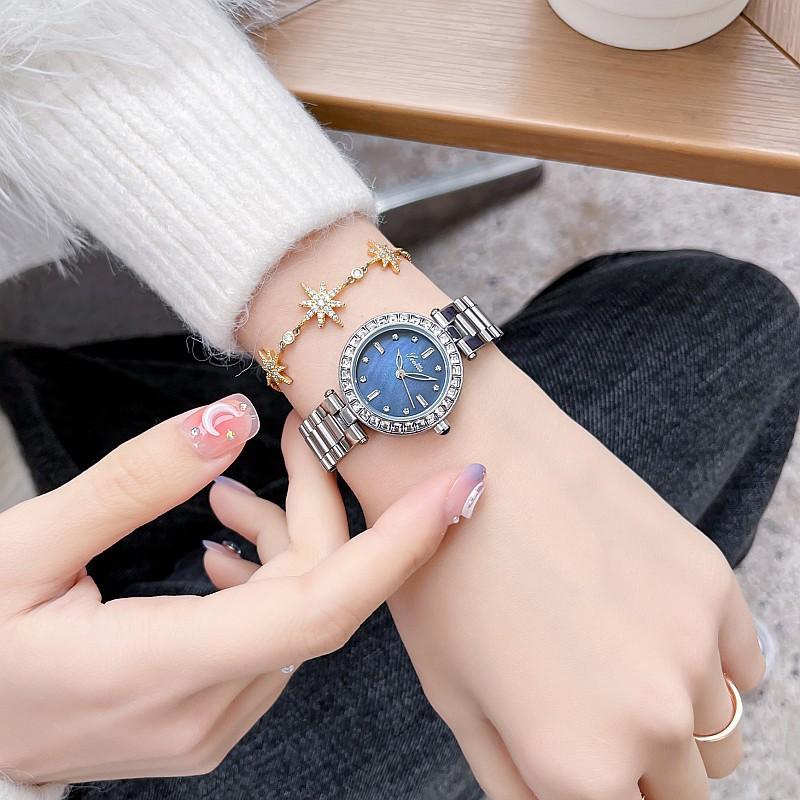 Fashion Women'S Watch Steel Belt Simple Wind Temperament Personalized Quartz Watch Trend Casual