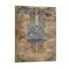 Made In Abyss Map Canvas Paintings Club Home Pub Garage Plaques Customize Framed Wall Paintings