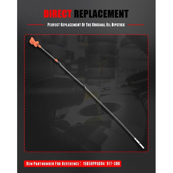 CCIYU Oil Dipstick 24.41" Oil Level Indicator Fit For Honda For Accord 2.4L l4 2003-2007,For Honda CR-V 2.4L l4 2002-2006,For Honda Element 2.4L l4