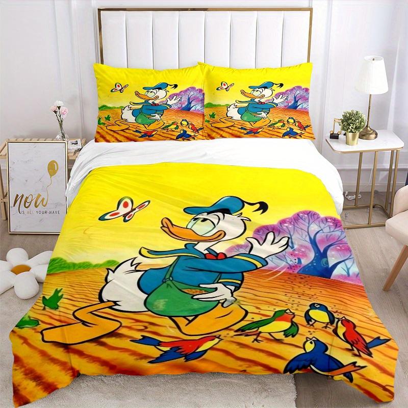 3pcs Donald Duck & Butterfly Print Cover Set Ultra Soft, Breathable, and Comfortable Bedding with Stylish Design for Bedroom and Guest Room Decor