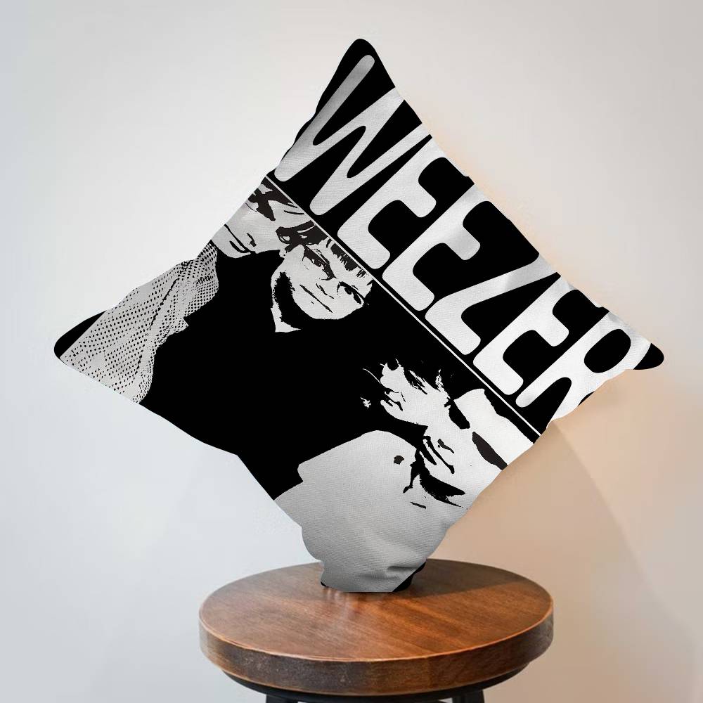 Weezer Music Band Pillowcase Toon Gift Cushion Cover Bedroom Home Sofa Chair Seat Decor Pillow Case
