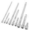 9 Piece Wobble Extension Bar Set 1/4in 3/8in 1/2in Drives Extension Bar Set with Storage Tray