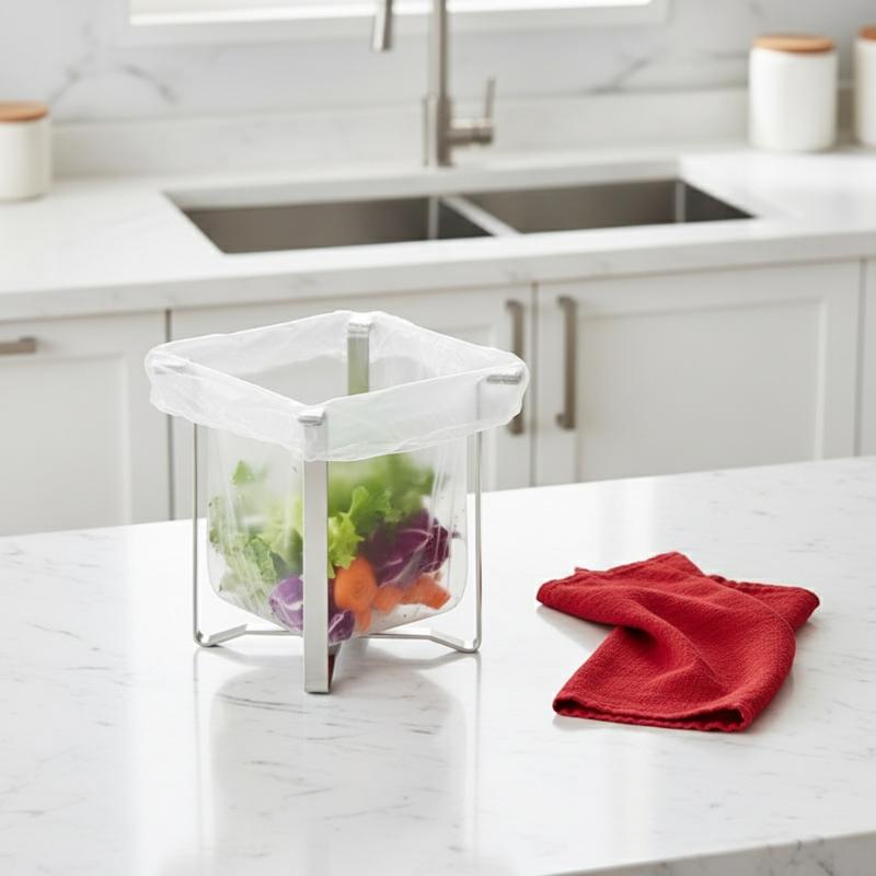 Convenient Stainless Steel Sink Strainer with Disposable Mesh Basket Holder for Easy Kitchen Management 1/2pcs
