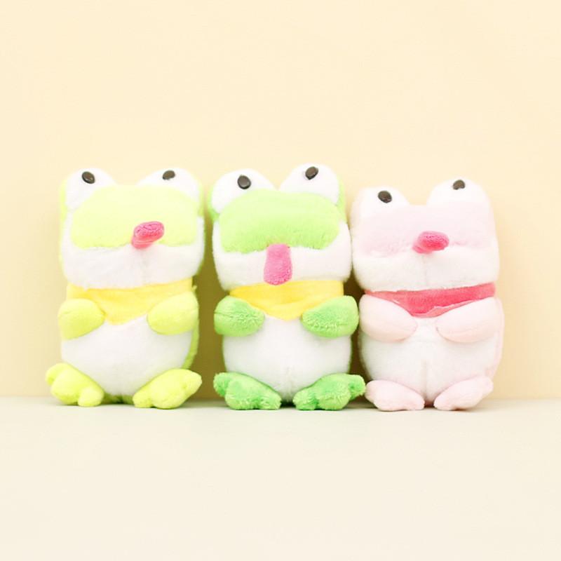 Cute Froggy Plush Keychain Quirky Tongue-out Frog Stuffed Toy Perfect For Backpacks