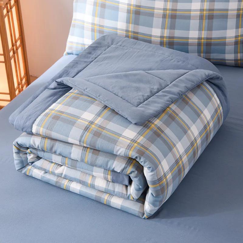 

WTEMPO Утолщенные Студенческие Мягкие Одеяла для Общежития с Принтом Большого Размера Простые Ретро Складные Одеяла Дом Отель Мягкие Одеяла для Татами 180*200cm синий