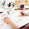 Good-For Painting On Wood Wall Stencils Projects Card Making DIY Crafts 12Pcs Wooden Stencil Brushes Set Acrylic Watercolor