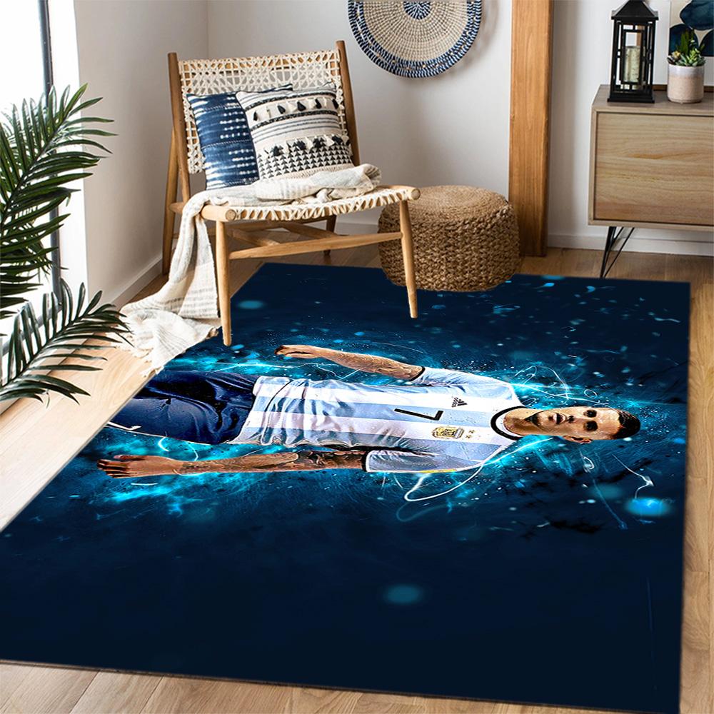 Argentina Football Player Carpet Suitable for Dining Room Bedrooms Entryway Game Room Anti-slip Rug Office Home Decor Gift for Festivals
