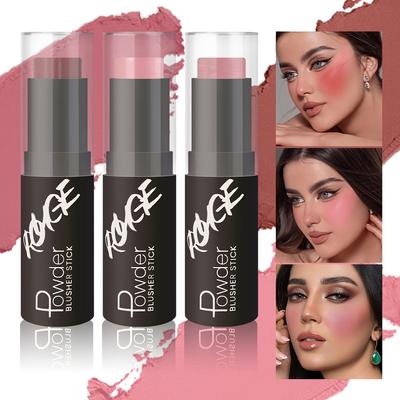 Stick portabil pentru fard de obraz în 3 culori Stick pentru conturarea buzelor pentru ochi, natural, mat, ușor de culoare, cremă pentru fard de obraz, multifuncțională, hidratantă, solidă.