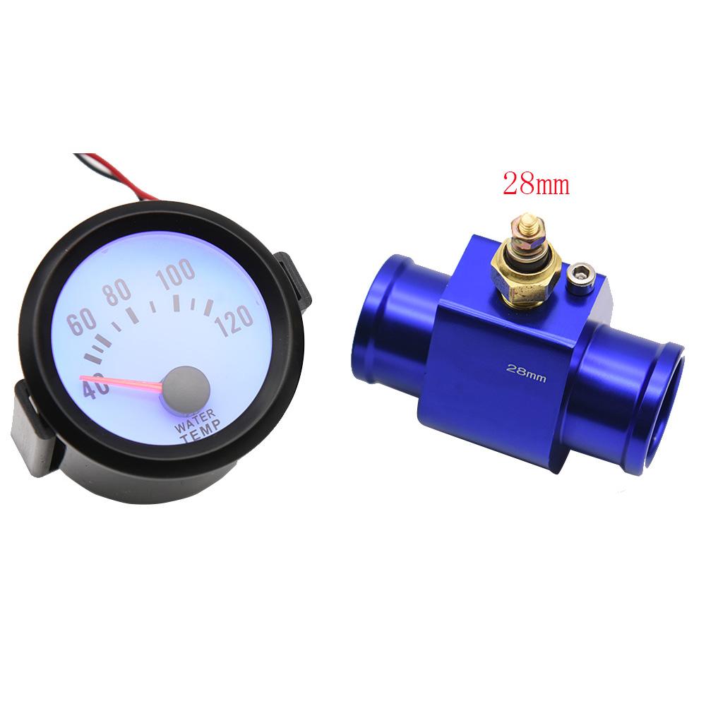 

52MM Racing Gauge 40~120 по Цельсию Датчик температуры воды с датчиком 1/8 NPT Датчик температуры воды для трубного соединения Радиатор 26 мм-40 мм