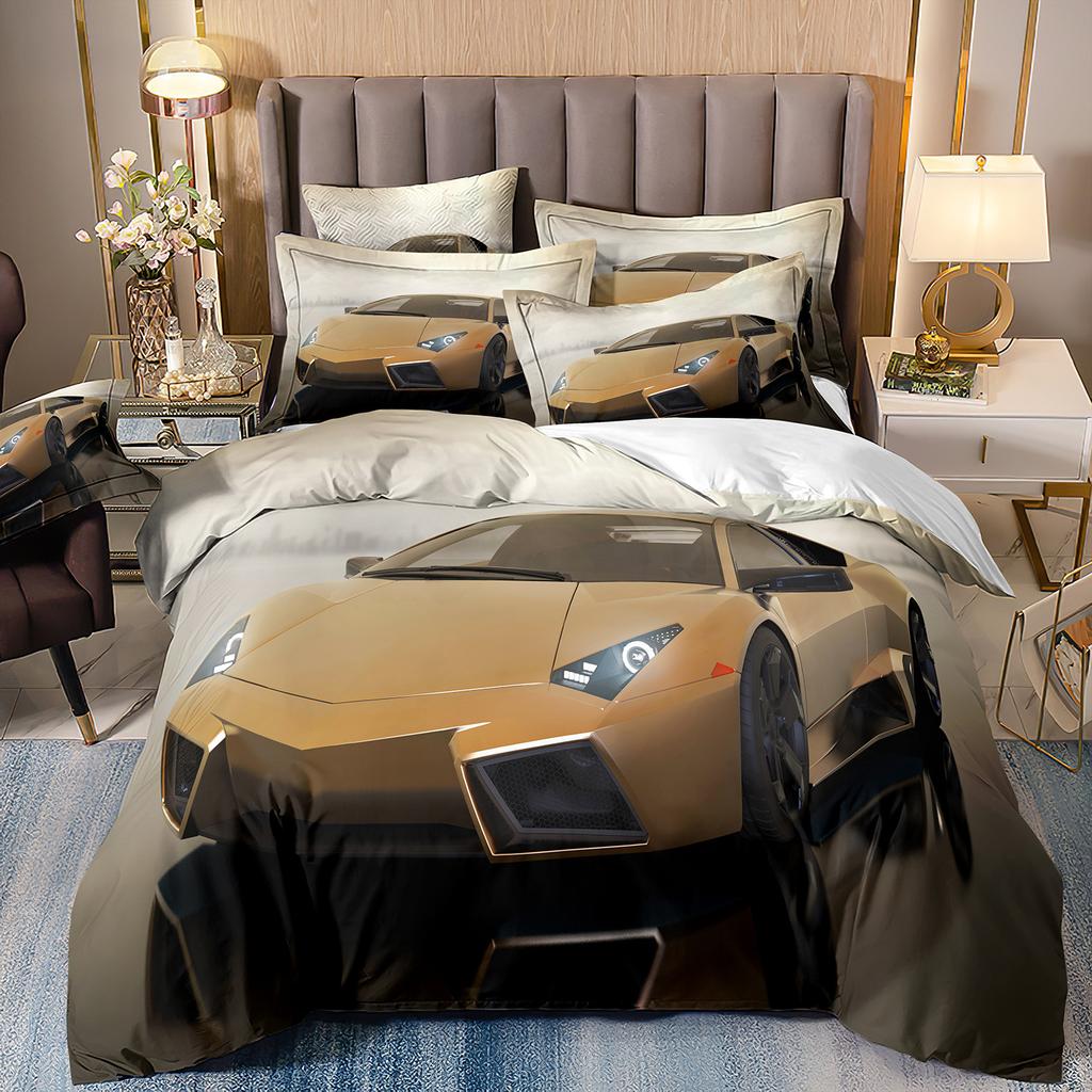 Sports Car Bedding 3D Digital Printing Two-Piece Quilt Set Three-Piece Home Textile