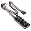 Fan Connector COOLMOON F5 PWM Splitter 4 Pin 1 to 5 Computers Wide Compatibility 33.5cm Cable CPU Adapter for Desktop