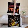 Black Sabbath Cushion Cover Anti-dustmite Pillowcase Invisible Zipper Silky Short Plush Sofa Cushion Cover
