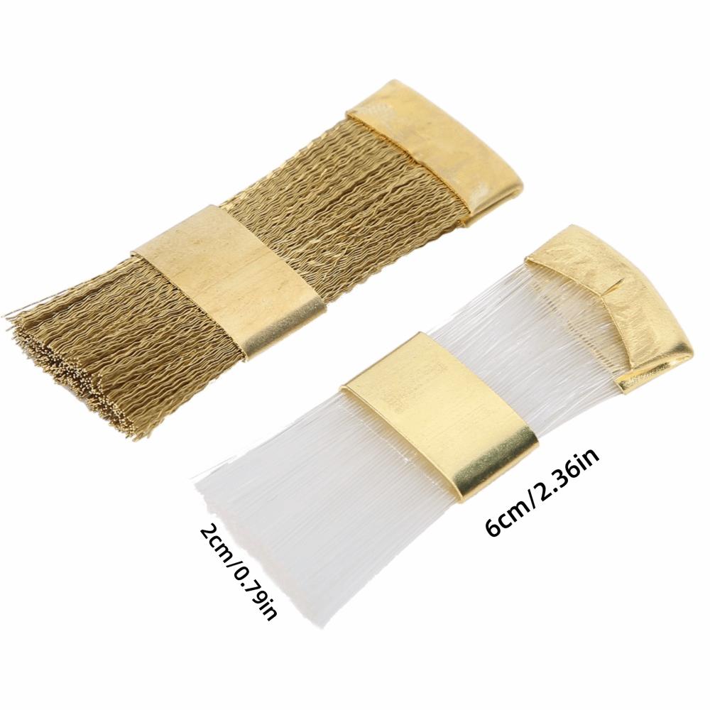 2 Pieces Brass Wire Copper Wire Drill Bits Cleaner Copper Wire Nail Dust Brush  Nail Polishing