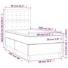 3142055 vidaXL Divan Bed with Mattress Blue 80x200 Cm Fabric