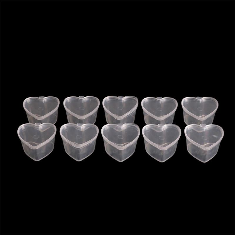 10Pcs/Lot Plastic Color Plasticine Clear Containers Glue Putty Foam Ball Storage Boxes Slime Storage
