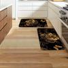 1Pcs Anti Fatigue Kitchen Rugs,Luxury Floral Design Waterproof Non-Slip Thick Cushioned Kitchen Mat Heavy Duty Comfort Standing Mat for Kitchen