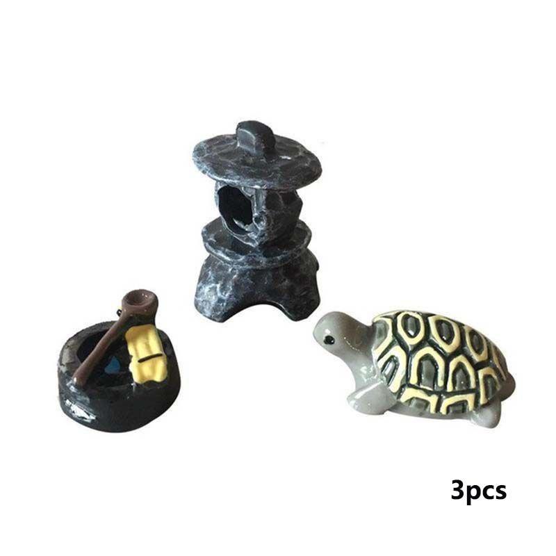 

3 шт. Животные Мини Смола Украшения Корова Свинья Собака Поделки Фигурки Миниатюры Сад Tortoise(3pcs)