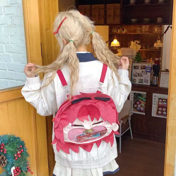 Itabag Hatsune Miku Soft Plush Girl Backpack With Cartoon Art Adjustable Bag