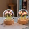 Cute Bedroom Room Decor Floral Lamp Tulip Night Light Valentines Day Gift Lampara Tulipanes Girlfriend DIY Material Handmade
