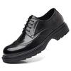 Men's Genuine Leather Brogue Shoes - Formal, Trendy High-end British Style with Thick Soles