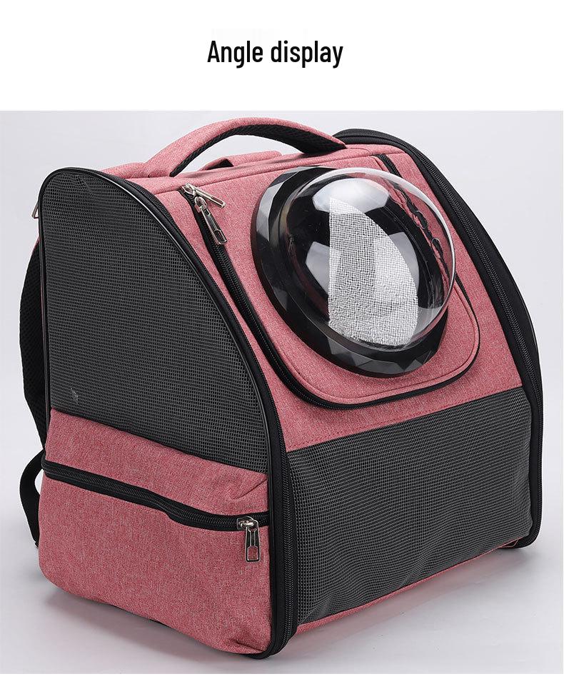 Breathable Transparent Cat Backpack with Detachable Double-Shoulder Design