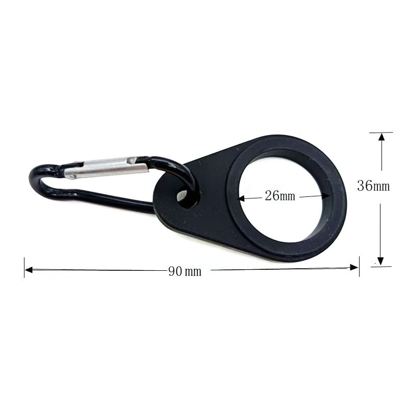 1/5PCS Hook Camping Hiking Tool High Quality Aluminum Sports Kettle Buckle Outdoor Carabiner Water Bottle Holder Rubber Buckles