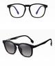 2 In 1 Magnet Polarized Sunglasses Men Women Classic New Square Gradient Sunglasses Anti-Blue Glasses Frame Clear Prescription