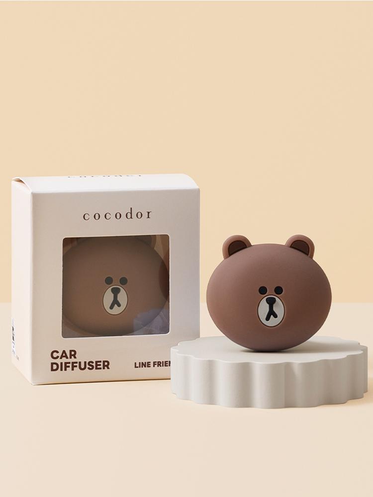 Line Friends Brown Car Clip Air Freshener (White Musk)