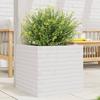 VidaXL Jardinière blanc 50x50x45,5 cm bois de pin massif, jardinière d'extérieur, bac à fleurs, boîte à plantes, jardinière 847244