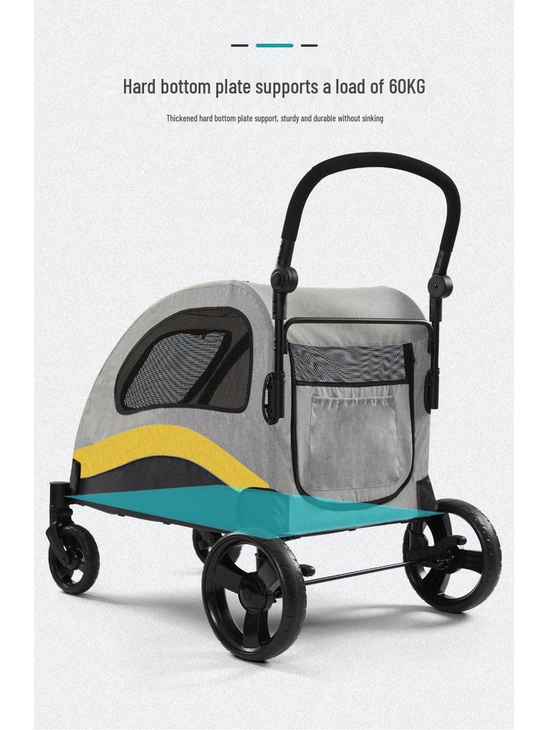 Lightweight, Foldable Pet Stroller for Medium & Large Cats and Dogs, Supports Up To 120 Lbs.