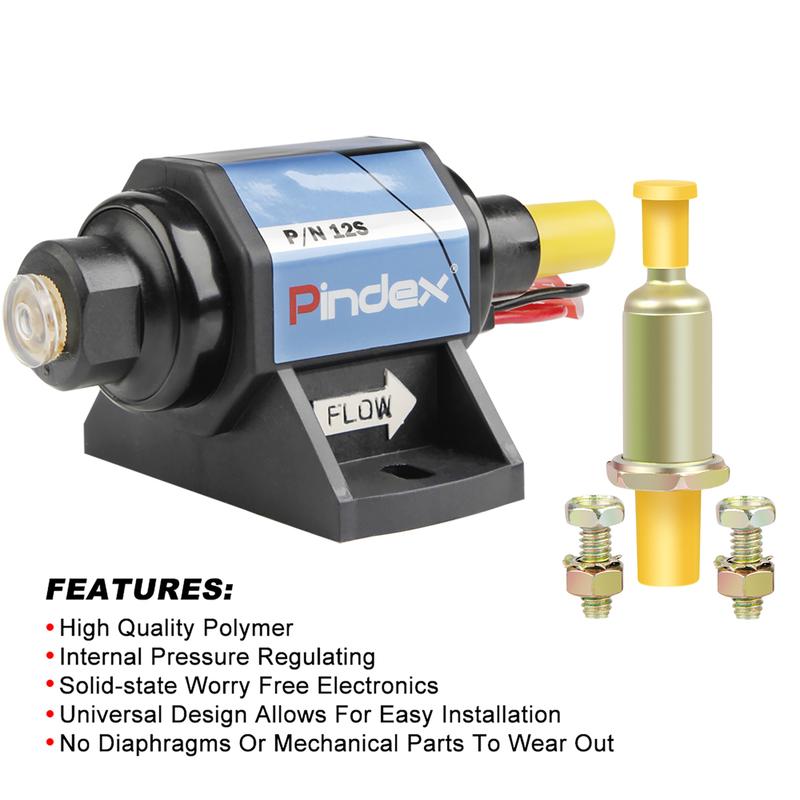Universele 12V 35 GPH 4-7 PSI Micro Elektronische Brandstofpompen Externe Oliepomp Geschikt voor 4, 6 & 8 Cilinder Carburateur