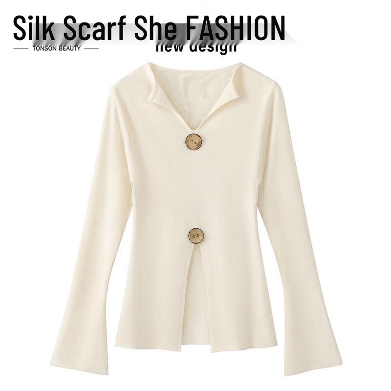 

Women s Slim Fit V-Neck Knit Pullover M